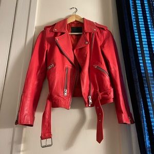 FLASH SALE 🔥‼️ Allsaints Red Leather Jacket in a 4